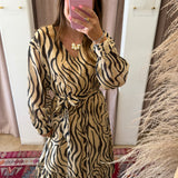 Subtle Luxury Tiger Midi Dress