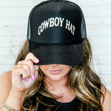 Black Cowboy Trucker Hat