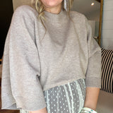 Spotted Sheer Natural Midi Skirt