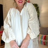 Whisper In White Trim Detail Mini Dress