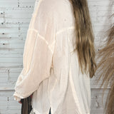Cloud Gauze Button Down Top
