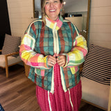 Padded Plaid Puffer Jacket