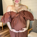 {Caroline Constas} Reyna Tie Front Column Dress