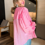Bubbly Blouse - Pinstripe Pink