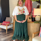 Evergreen Whirl Midi Skirt