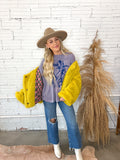 {Daydreamer} Cowboy Rodeo Fort Worth Oversized Tee - Lavender
