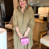 Sweet Nothings Dress - Olive Dot