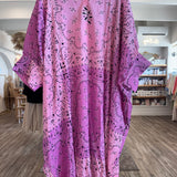 Pink Paradise Bandana Button Up Dress - One Size