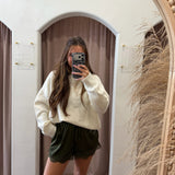Olive Martini Lace Shorts