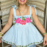 Bloom & Bow Tie Tank