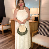 Summer Crochet Halter Maxi Dress - Merope