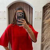 The Shorty Cardigan - Red