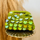 Sequin Handbag - Green