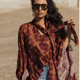 Taos Top - Magenta Geo Top