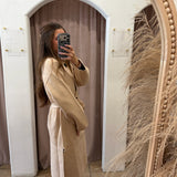 Stroll In The Park Wrap Tie Coat
