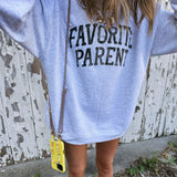 Favorite Parent Sweatshirt - Ash + Black