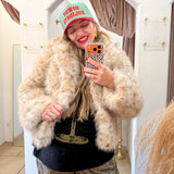 Leopard Faux Fur Coat