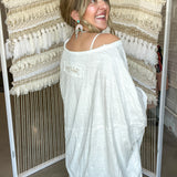 Oversized Summer Slub Tee - White