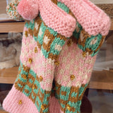Acrylic Crochet Stocking - Pattern & Pom Poms