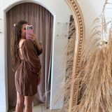 Big Bend Bubble Sleeve Mini Dress