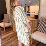 Sunday Stroll Striped Mini Dress