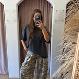 Stone Camo Casual Cargo Pants