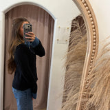 Daring Denim Black Sweater Cardigan