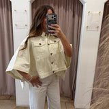 Cape Cod Kimono Denim Jacket - Ecru