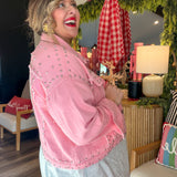 Bad To The Bone Pink Santa Jacket