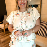 Cannes Shorts - Wild Meadow Embroidery