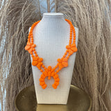 Orange Squeeze Squash Necklace - Short
