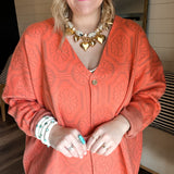 Frankie Boyfriend Cardigan - Red