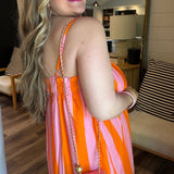 Summer Spritz Striped Maxi Dress