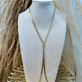 Gold Adjustable Lariat Necklace
