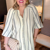 Sunday Stroll Striped Mini Dress