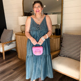 Darlin Denim Maxi Dress