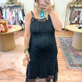All Laced Up Maxi Dress - Black