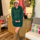 Sophisticated Polo Long Sleeve
Sweater Dress - Dark Green