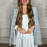 Baby Blues Gingham Midi Dress