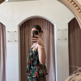 Suarez Ruffle Dress - Jungle Mirage