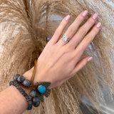 Single Stone Cloud Green Bracelet