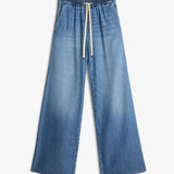 Pull On Wide Leg Jeans with Elastic Band - Hilo