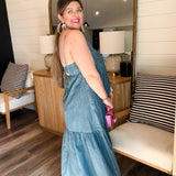 Darlin Denim Maxi Dress