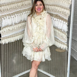 Juliet Long Sleeve Ruffle Blouse - Ivory