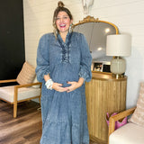 Denim & Daydreams Tiered Maxi Dress