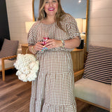 Chocolate Plaid Maxi Skirt