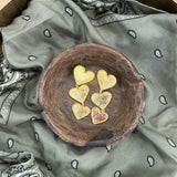 Gold Heart Dangle Earrings