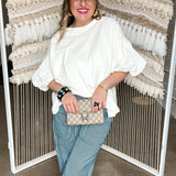 Dramatic Puff Sleeve White Tee