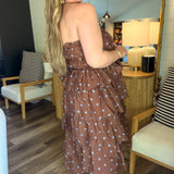 Mocha Muse Polka Dot Maxi Dress