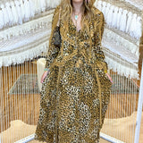 Samantha Lace Gown - Vintage Leopard